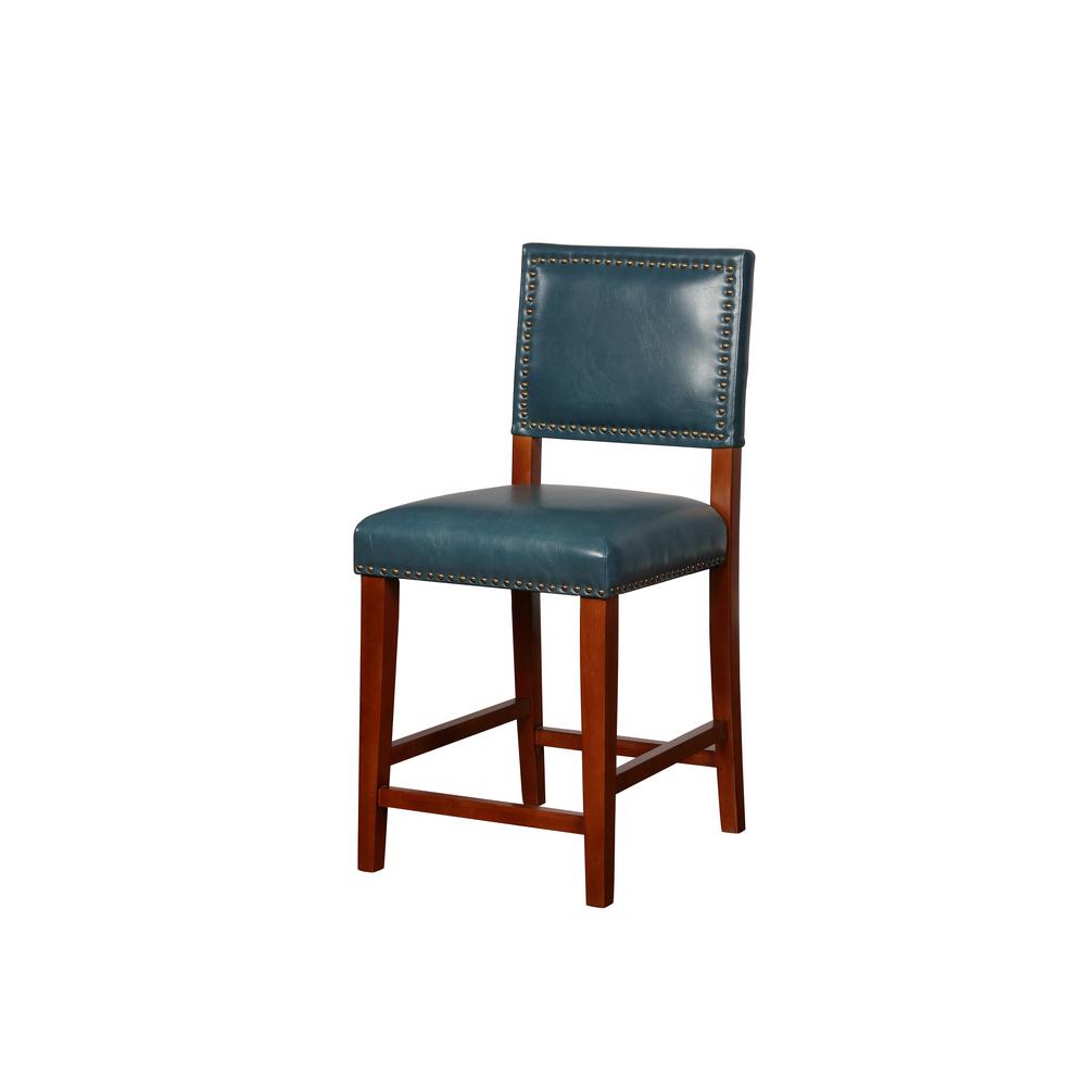 Bar Stools Kitchen Dining Room Furniture The Home Depot Brannon Pacific Blue Counter Stool