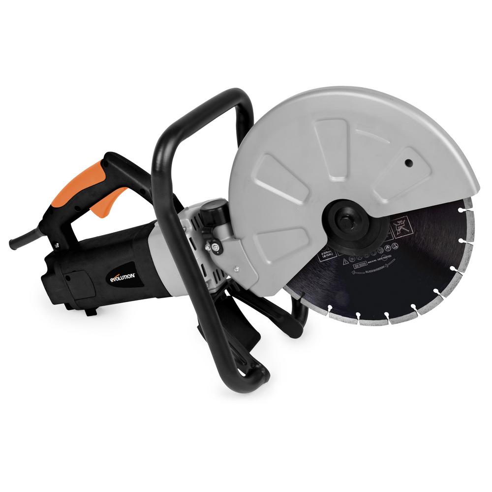 14 in 2 HP Cut-Off Saw Concrete Metal Masonry Cutting Slice Cement Construction
