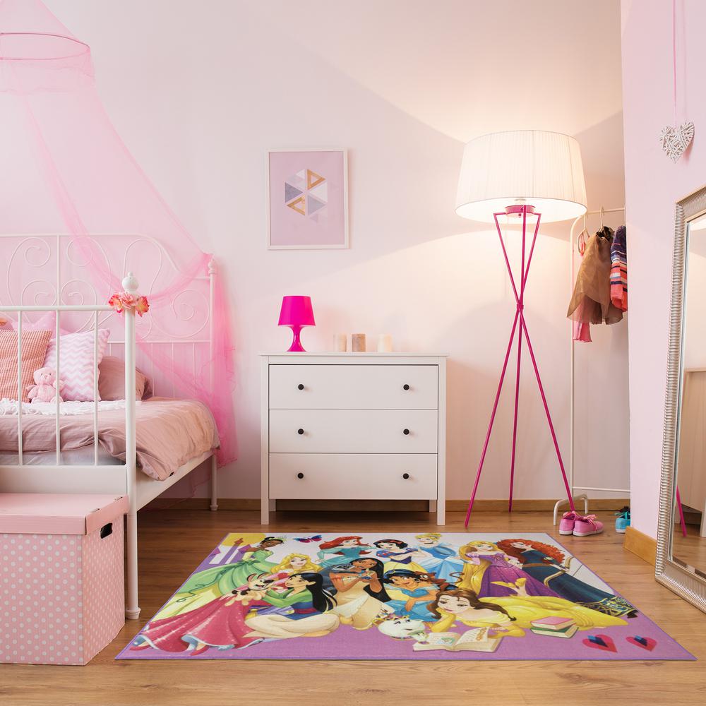 Disney Princess Party Multi Colored 5 Ft X 7 Indoor Juvenile Disney Princess Party Multi Colored 5