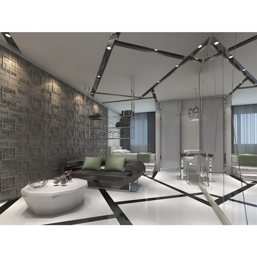 Kingsman Hardware 19.6 in. x 19.6 in. x 1 in. OffWhite Plant Fiber Rex Design GlueOn Wainscot