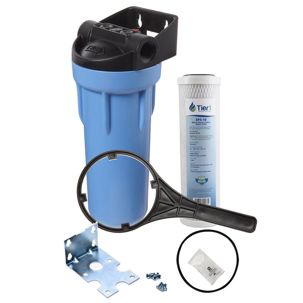 Tier1 10 In Whole House Water Filtration System With Pressure Release And Carbon Filter Change Kit Tier1 10 In Whole House Water Filtration System With Pressure Release And Carbon Filter Change Kit