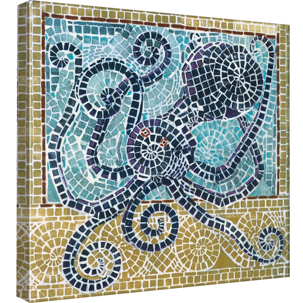 15 In X Mosaic Octopus Printed Canvas Wall Art