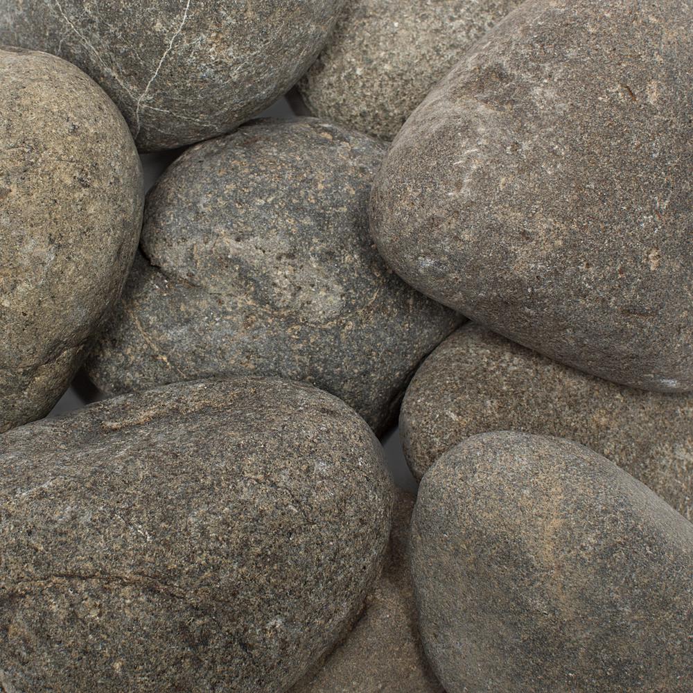 1 In To 3 2200lb Grey Caribbean River Pebbles Super Sack