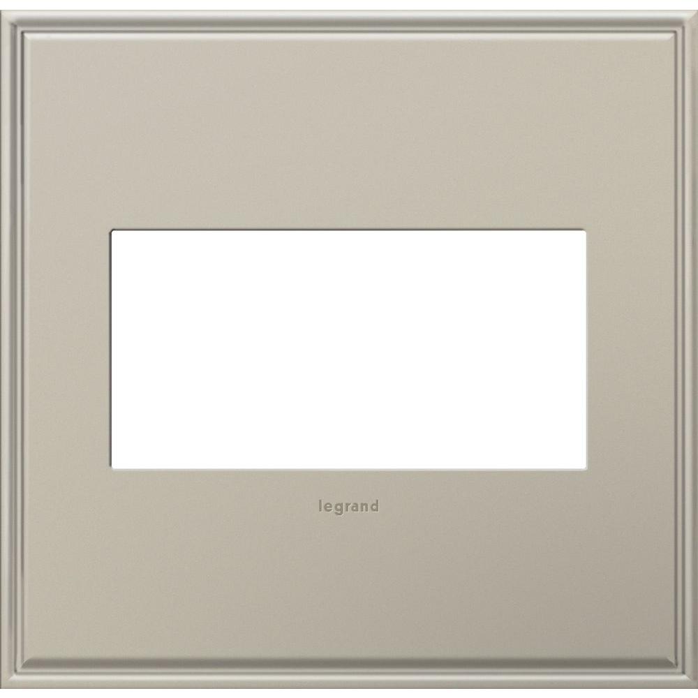 Legrand adorne 2-Gang 2 Module Wall Plate with Beaded Border, Antique Nickel by Legrand adorne