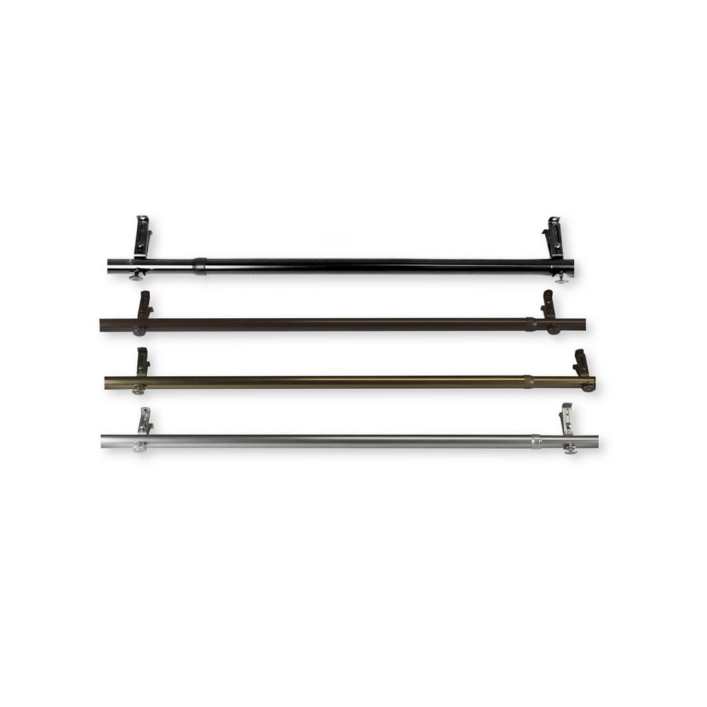 Rod Desyne 66 In 120 In Single Curtain Rod 13 16 In Dia In