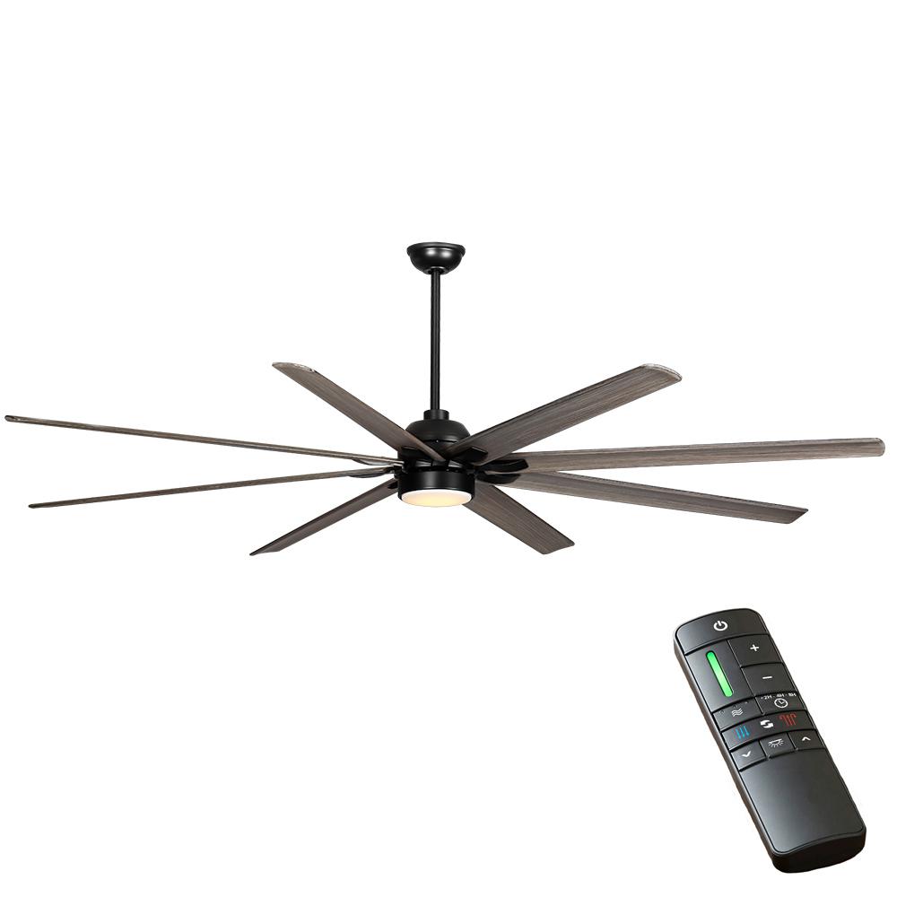 Home Decorators Collection Cordoba Dc 96 In Integrated Led Indoor Outdoor Matte Black Ceiling Fan With Light And Remote Control