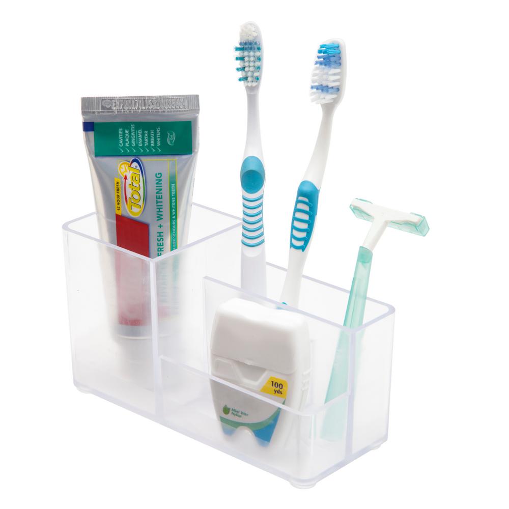 Kenney Bathroom Countertop Organizer 4 Compartments In Clear Set