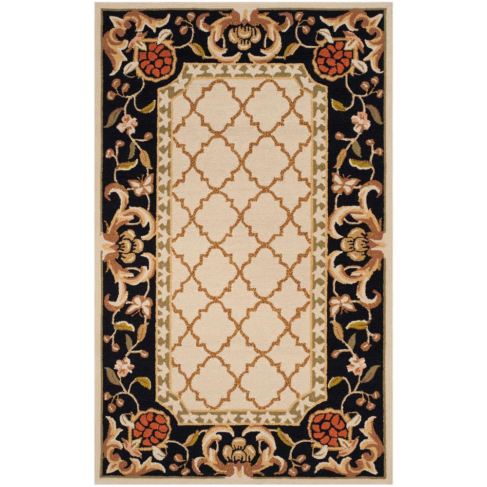 Safavieh Easy Care Ivory Black 3 Ft X 5 Area Rug