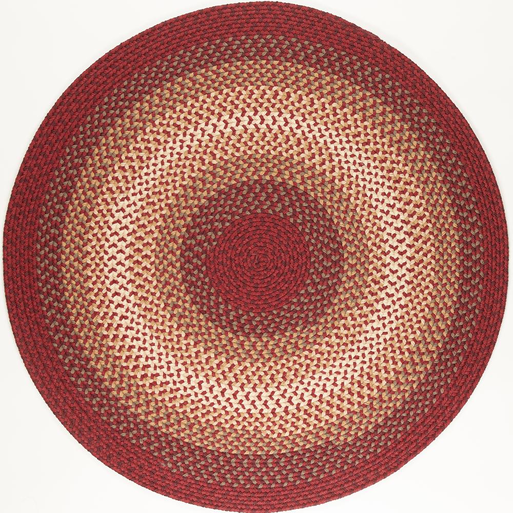 Rhody Rug Pioneer Red Multi 6 Ft X 6 Ft Round Indoor