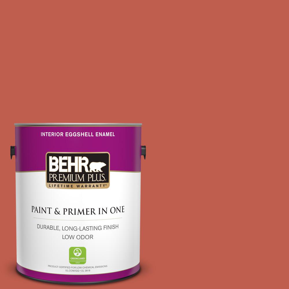Behr Premium Plus 1 Gal 200d 6 Mexican Chile Eggshell Enamel Low Odor Interior Paint And Primer In One