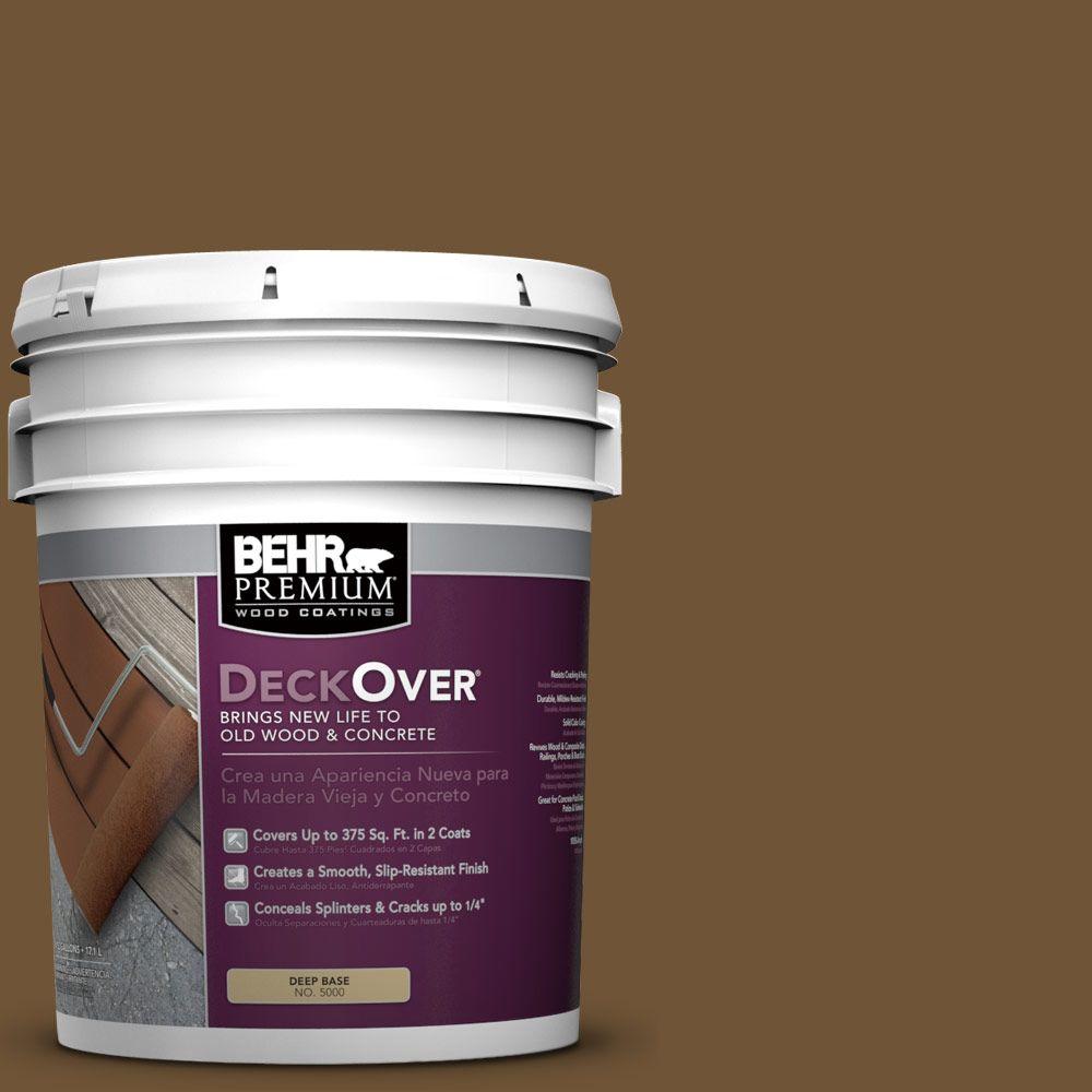 Behr Premium Deckover 5 Gal Sc 109 Wrangler Brown Solid Color Behr Premium Deckover 5 Gal Sc 109 Wrangler Brown Solid Color Exterior Wood