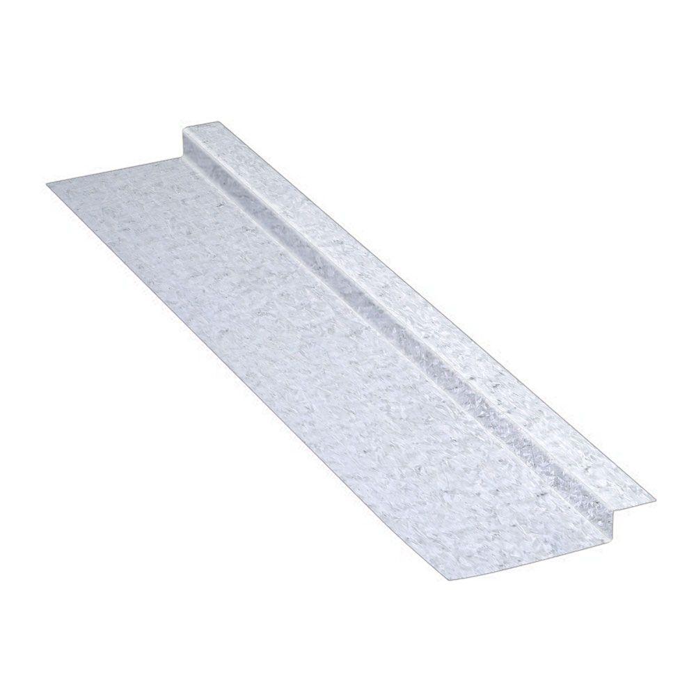 Construction Metals 1/2 in. x 3/8 in. x 2 in. x 10 ft. Galvanized Steel Siding Z Bar Flashing