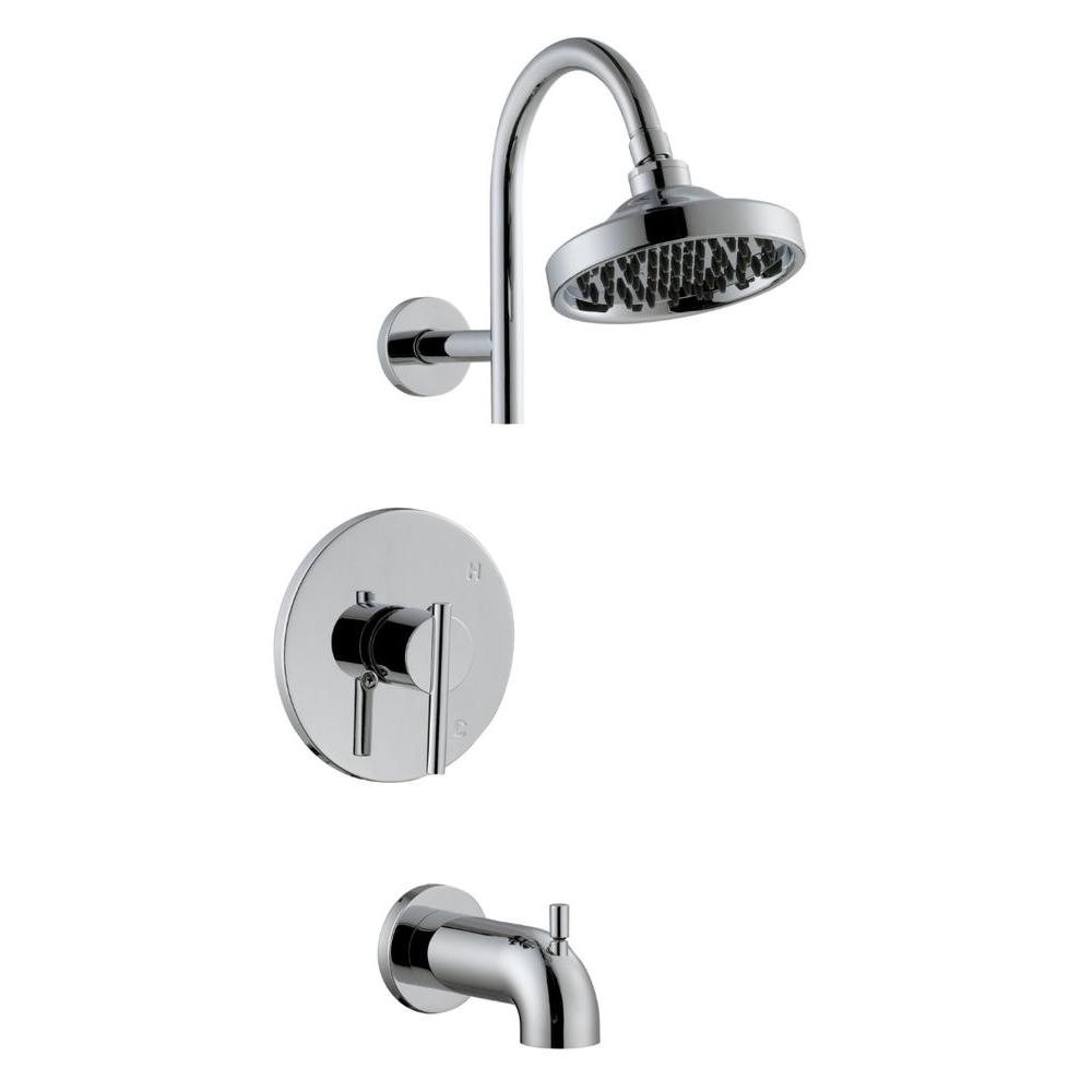 Design House Geneva Single Handle 1 Spray Tub And Shower Faucet In