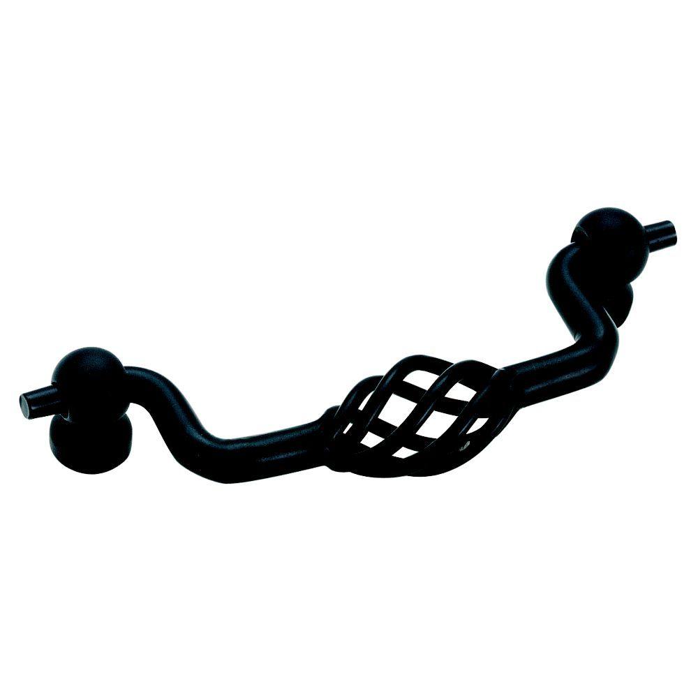 Amerock Village Classics 33/4 in. Flat Black Birdcage Swing Pull