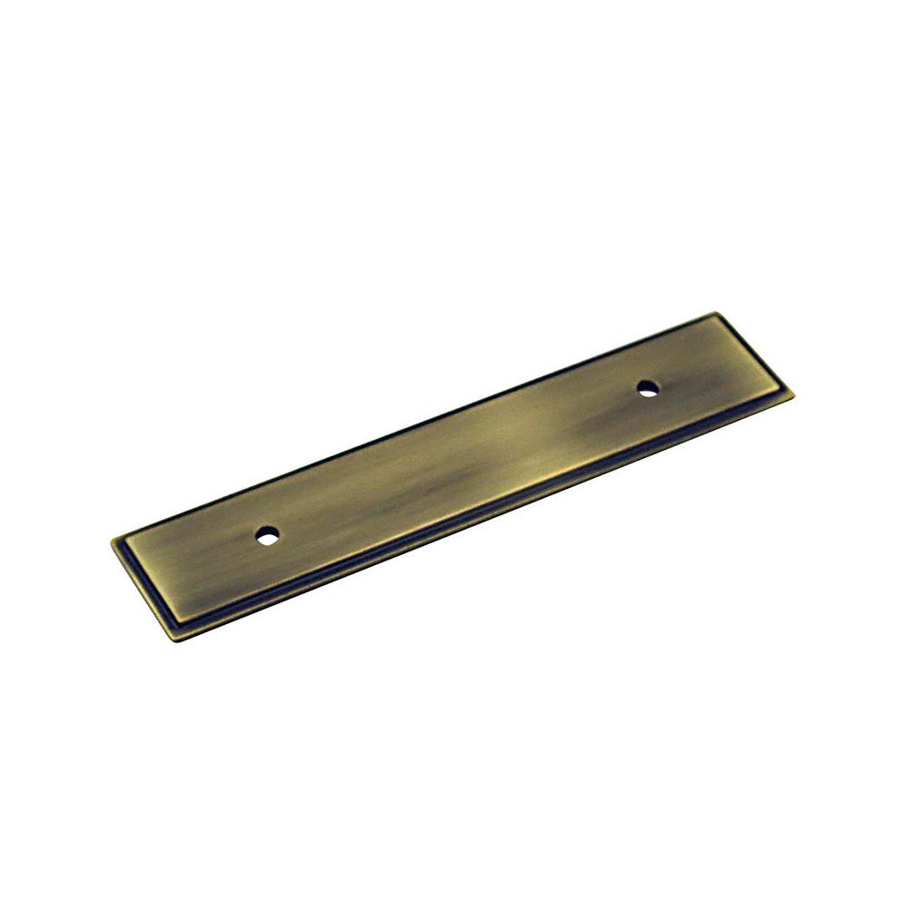 3 4 Cabinet Backplates Hardware The Home Depot 6 5 32 In Antique English Pull Backplate