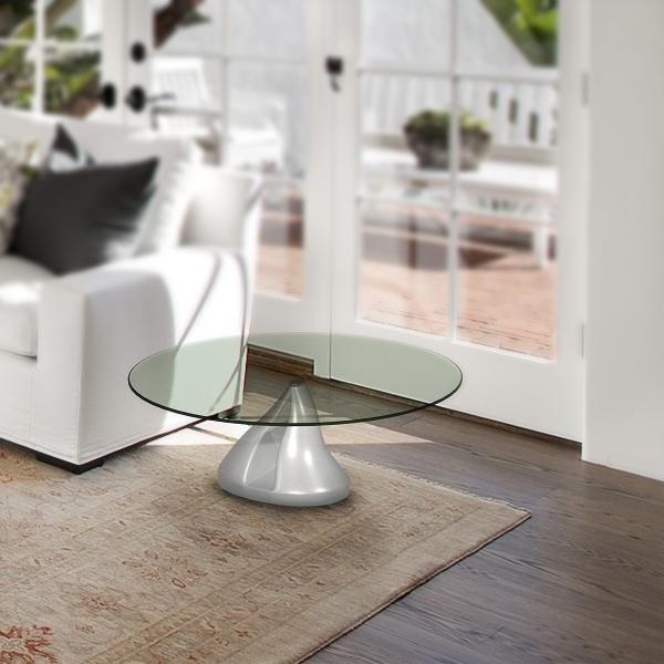 3//8 Thick Tempered Glass Ogee Edge 36 Inch Round Glass Table Top