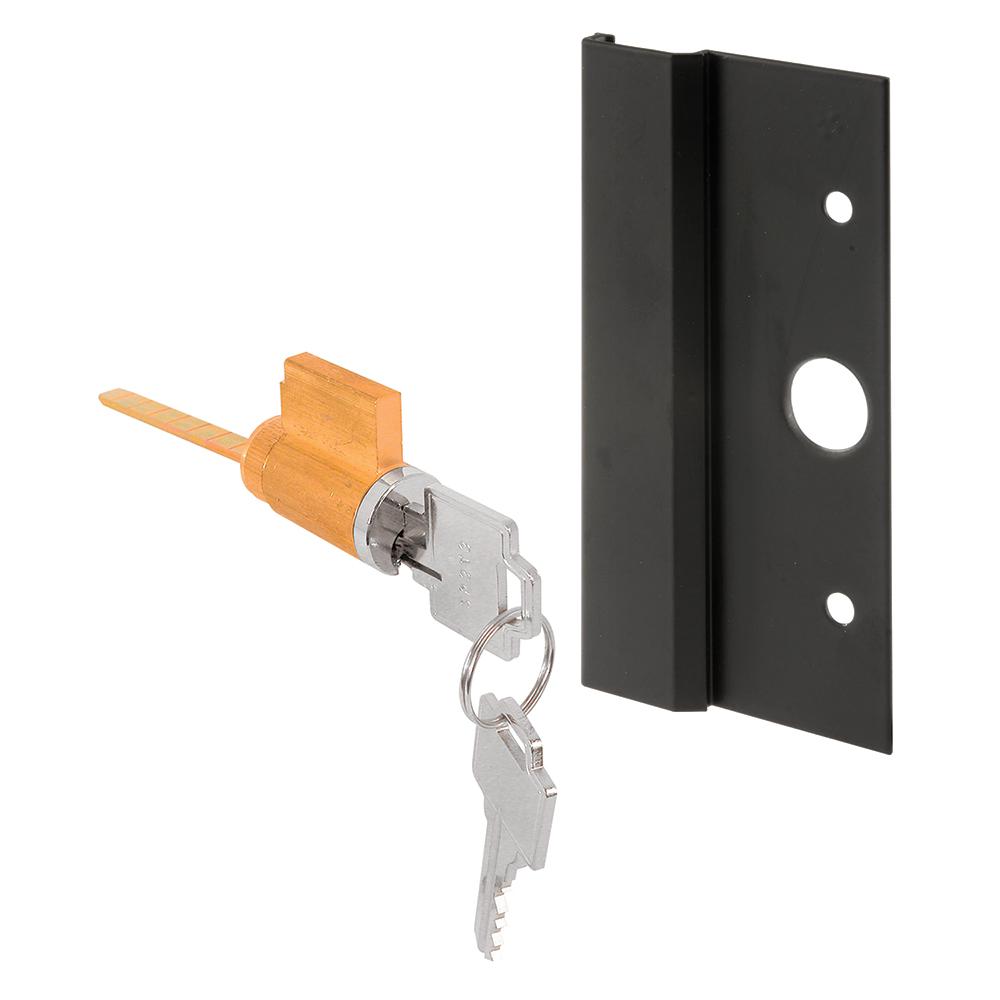 Prime Line 3 In Black Aluminum Keyed Sliding Door Outside Pull