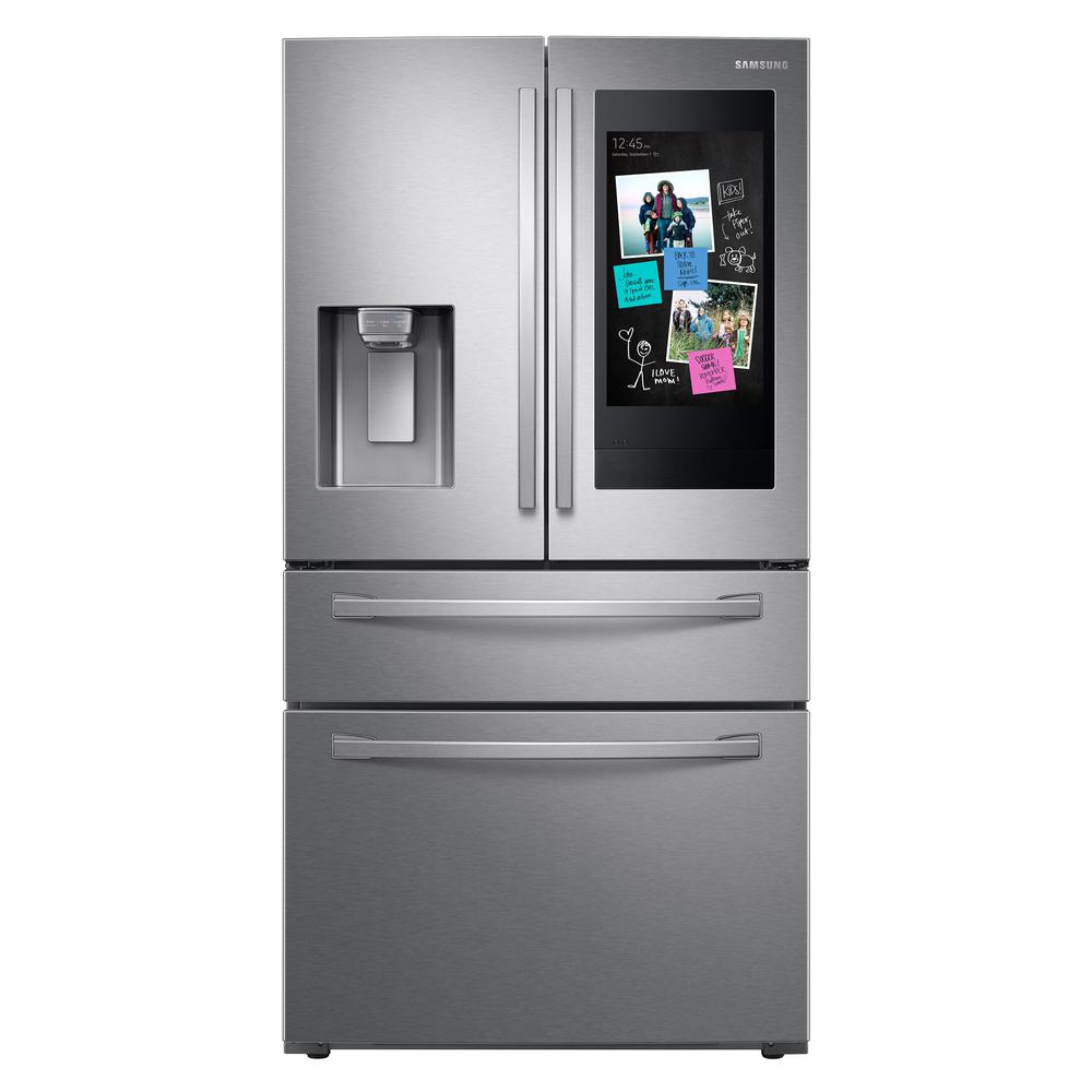 Samsung 22.6 cu. ft. 4Door French Door Refrigerator with Recessed Handle in Stainless Steel