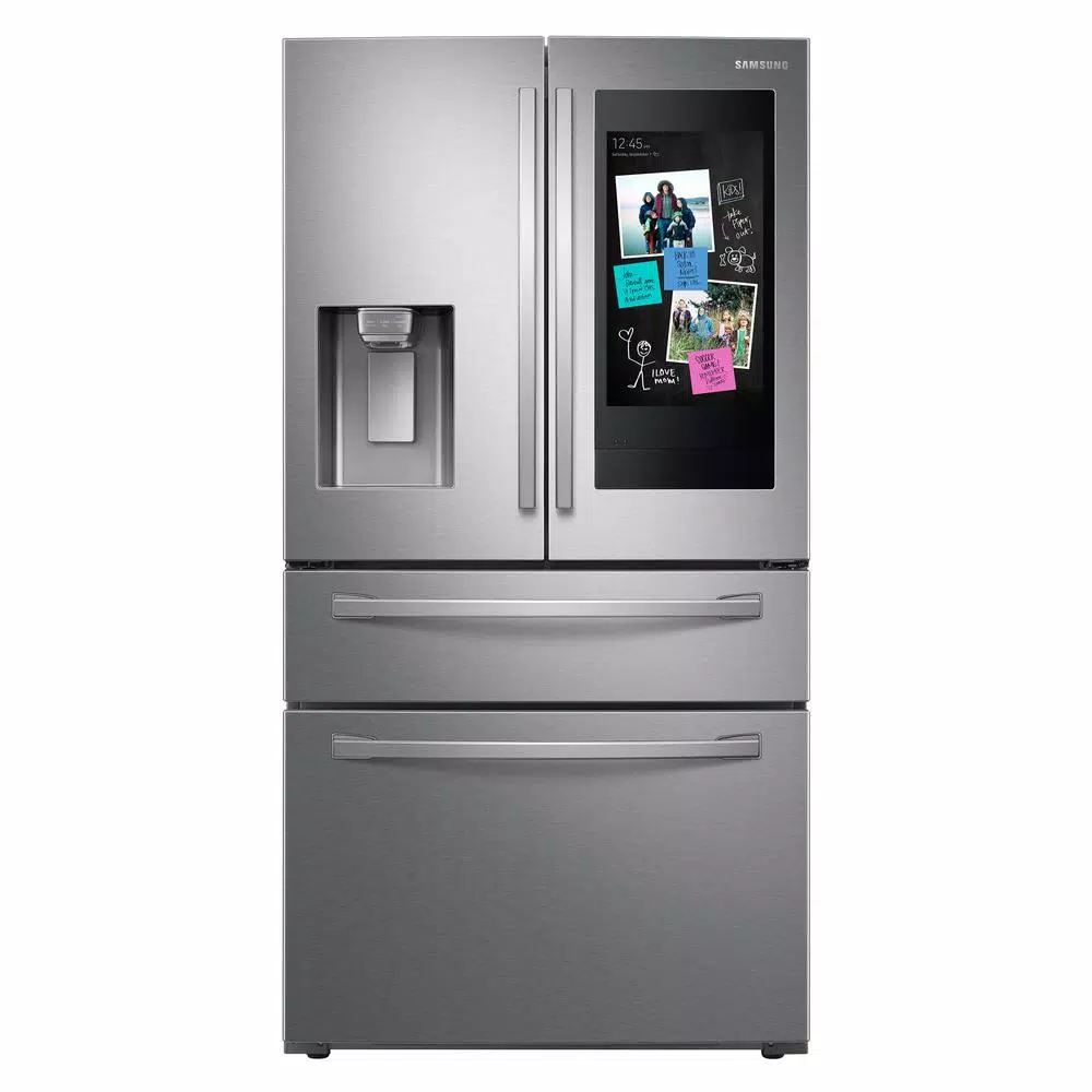22.2 cu. ft. Family Hub 4-Door French Door Smart Refrigerator in Fingerprint Resistant Stainless Steel, Counter Depth
