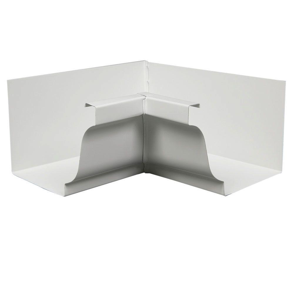 Amerimax Home Products 6 In White Aluminum Inside Gutter Mitre 47001 The Home Depot