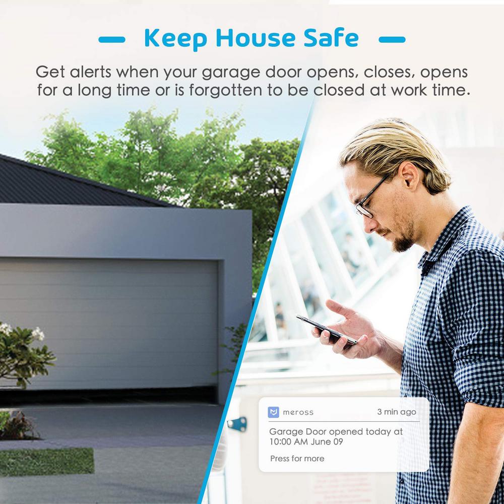 meross garage door opener google home