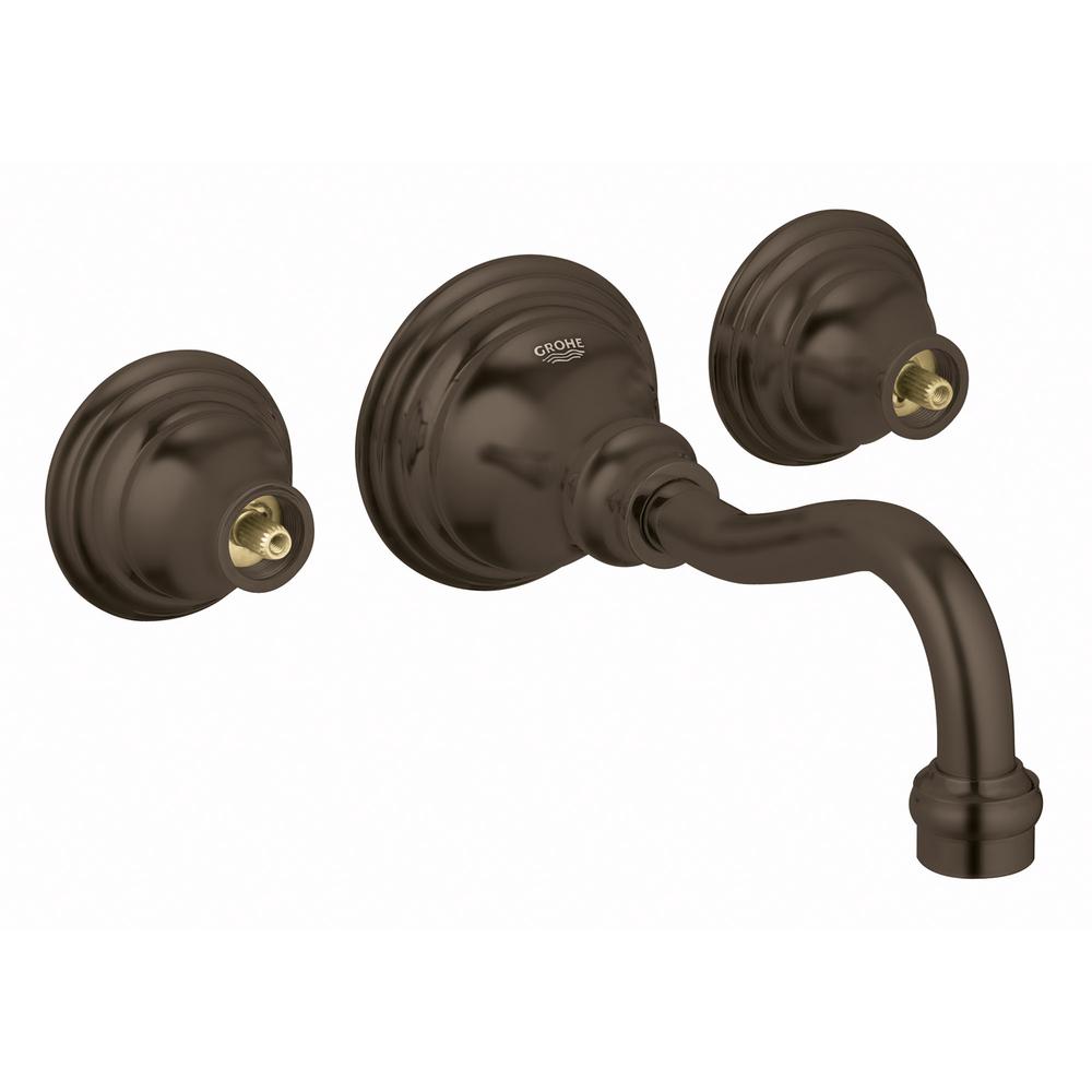 GROHE Bridgeford 2-Handle Wall Mount Bathroom Faucet in Oil Rubbed Bronze by GROHE