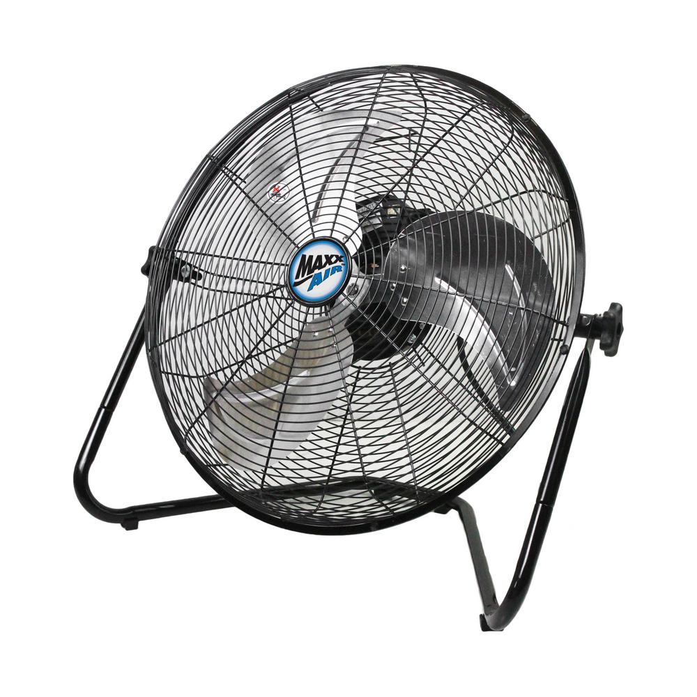 Lasko High Velocity 20 in. 3 Speed Black Floor Fan with QuickMount Wall ...