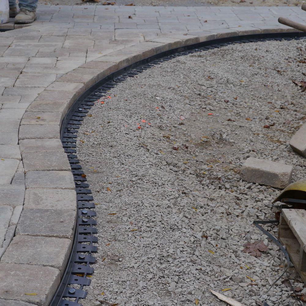 Proflex 6 Ft Paver Edging In Black 1260 Hd The Home Depot - Blue Brick Patio Edging Proflex 6 Ft Paver Edging In Black 1260 Hd The Home Depot - Blue Brick Patio Edging