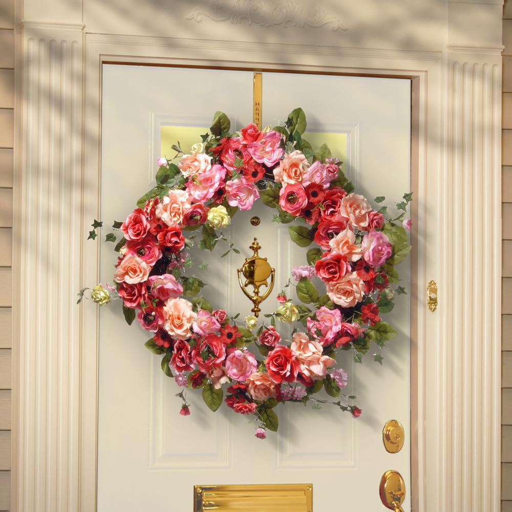 National Tree Company 32 inch Mixed Rose Spring Wreath by National Tree Company