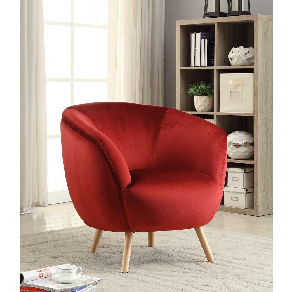 Red Acme Furniture Accent Chairs 59657 64 1000 