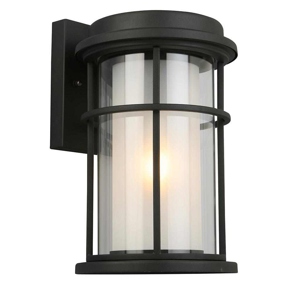 EGLO Helendale 1-Light Matte Black Outdoor Wall Mount Lantern-203026A ...