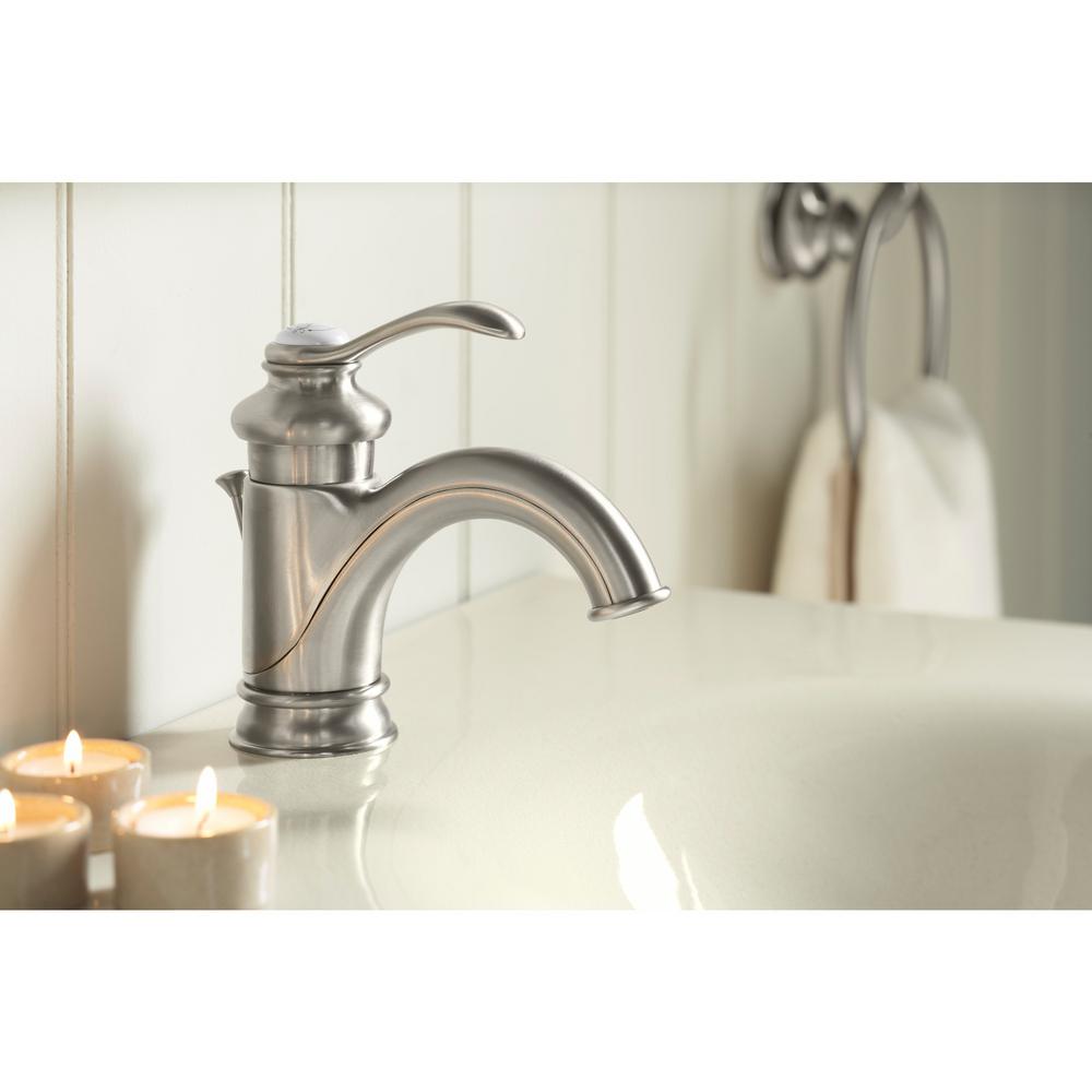 Home Garden Kitchen Faucets KOHLER Fairfax 12182 BN Single Handle   Vibrant Brushed Nickel Kohler Vessel Bathroom Sink Faucets K 12182 Bn E1 1000 