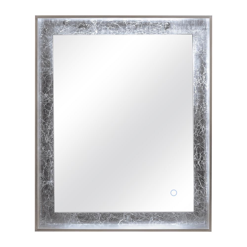 Dyconn Apollo 30 In X 36 In Framed Led Wall Mounted Backlit Vanity Bathroom Mirror With Touch On Off In Silver M15at3036ws The Home Depot