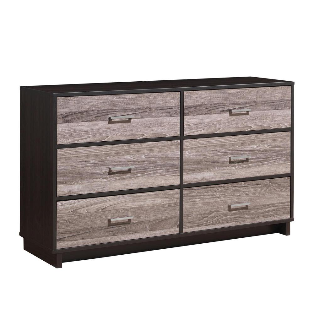Ameriwood Smithfield 6 Drawer Weathered Oak Dresser Hd73859 The Internet 304405267 Ameriwood