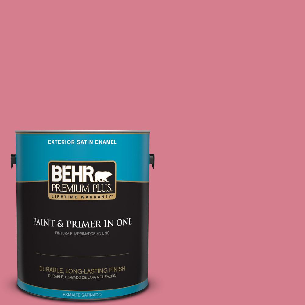 Behr Premium Plus 1 Gal P140 4 I Pink Can Satin Enamel Exterior P140 4 I Pink Can Satin