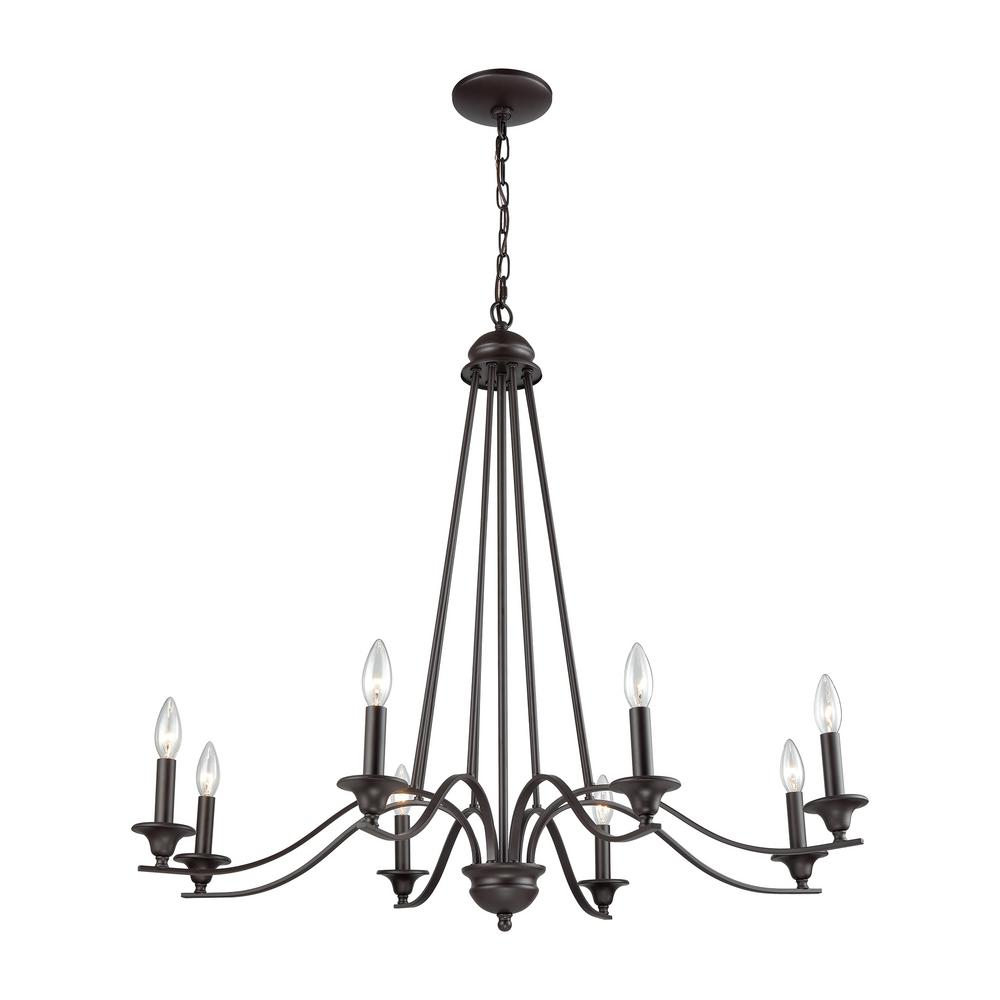Thomas Lighting Farmington 8 Light Oil Rubbed Bronze Chandelier Thomas Lighting Farmington 8 Light Oil Rubbed Bronze Chandelier