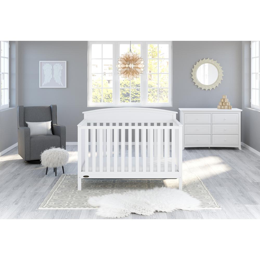 Graco Benton White 4 In 1 Convertible Crib 04530 211 The Home Depot