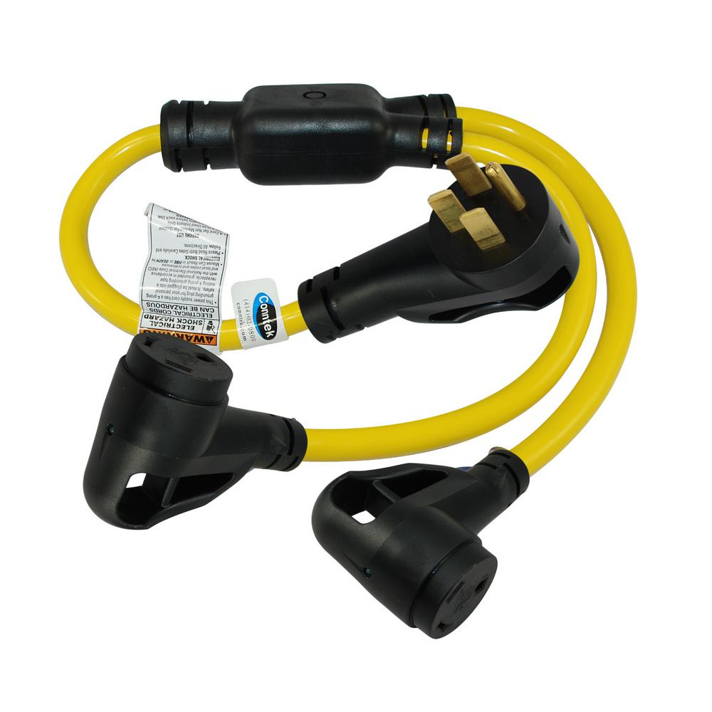Conntek 3 ft. 10/3 RV Y Adapter Cord 50 Amp RV/Generator/Range 1450P
