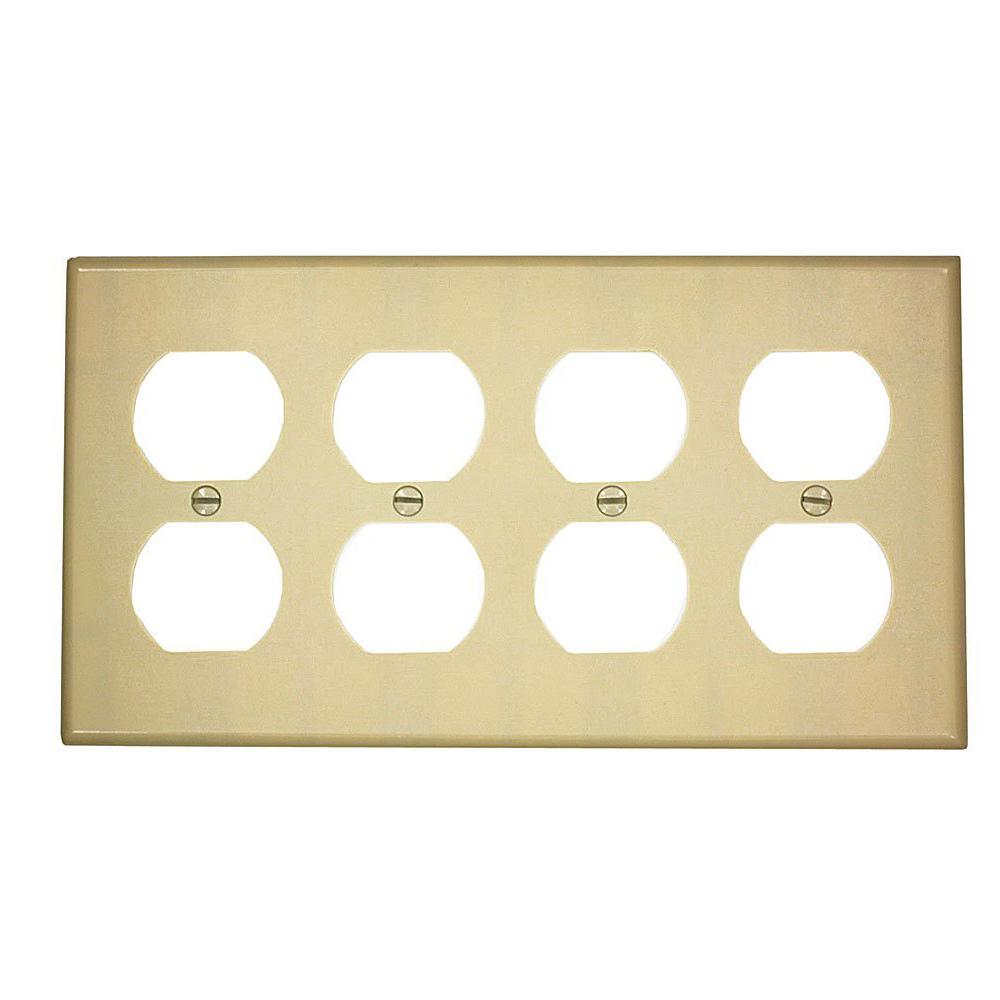 Leviton Decora 3Gang Screwless Wall Plate, WhiteR028031100W The