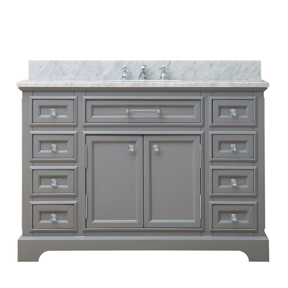 Water Creation 48 In W X 21 5 In D Vanity In Cashmere Grey With