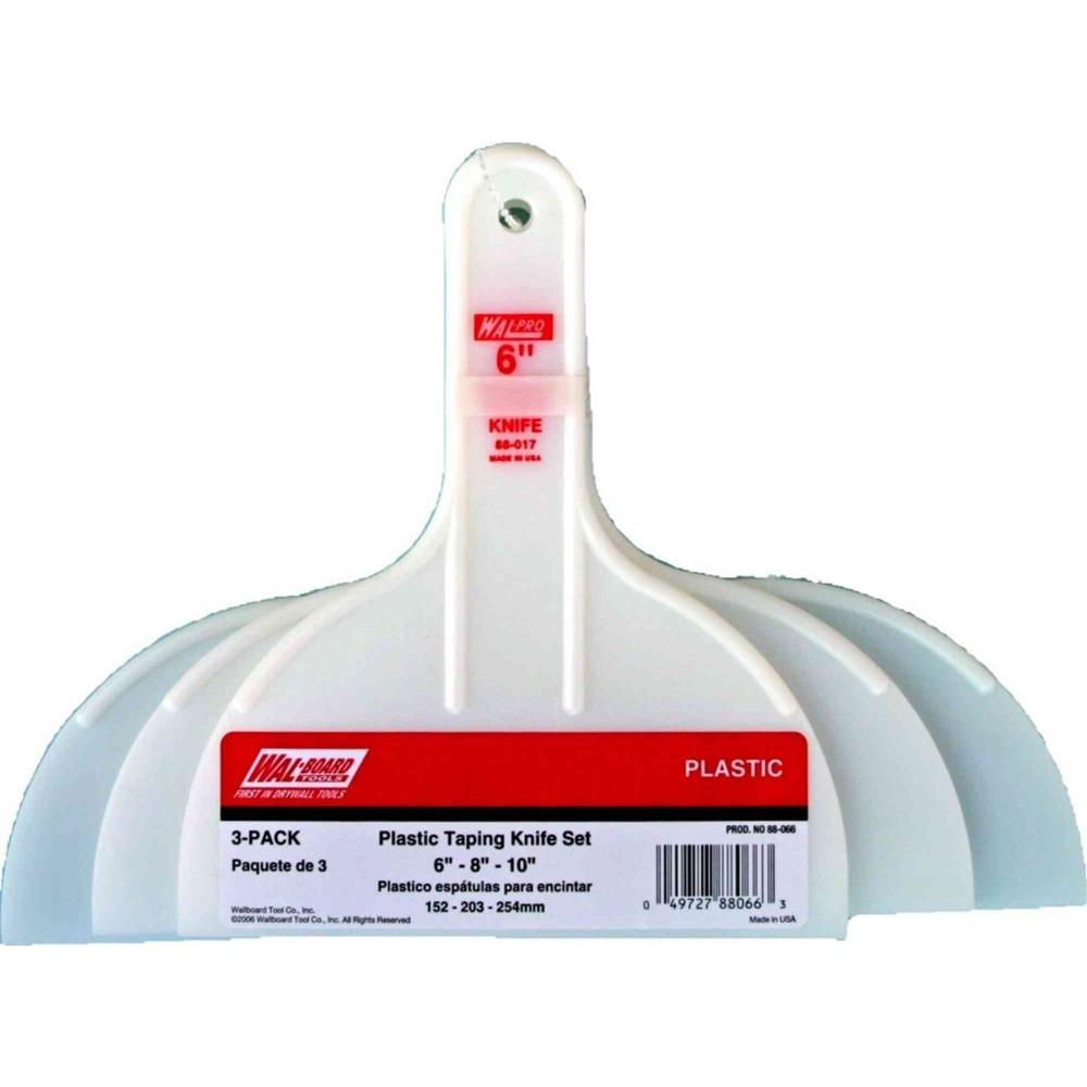 WalBoard Tools 6 in., 8 in. and 10 in. Plastic Taping Knives88066