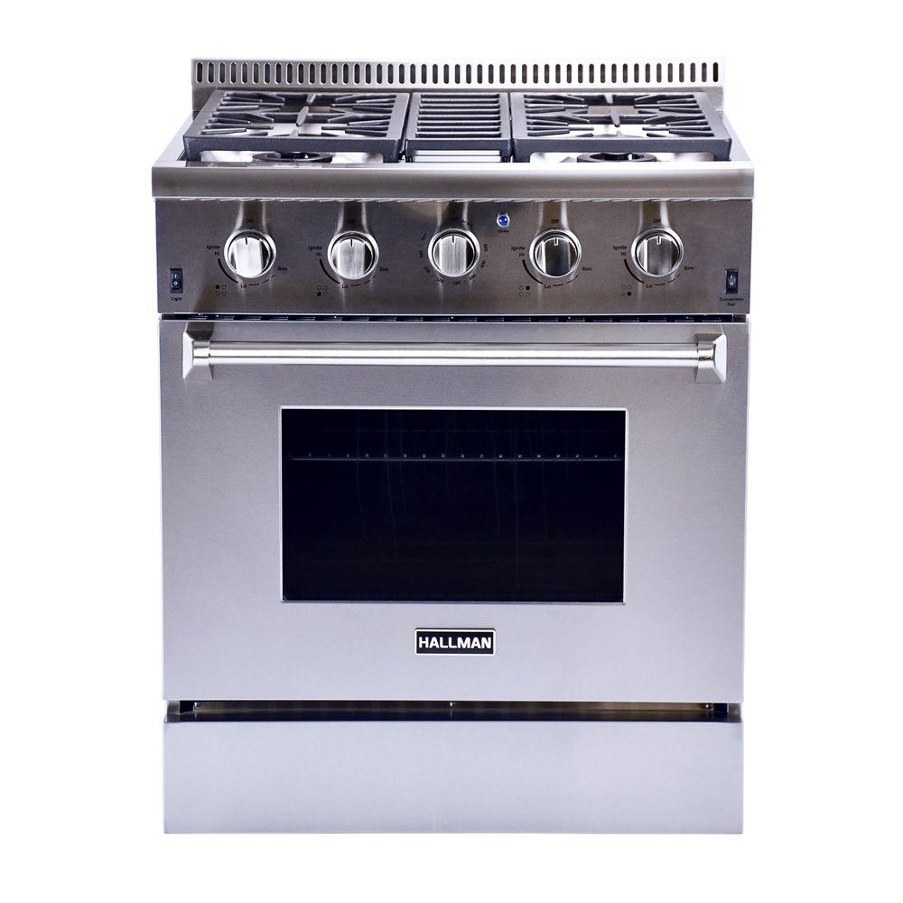 Kucht Pro-Style 36 in. 5.2 cu. ft. Natural Gas Range in Stainless ...