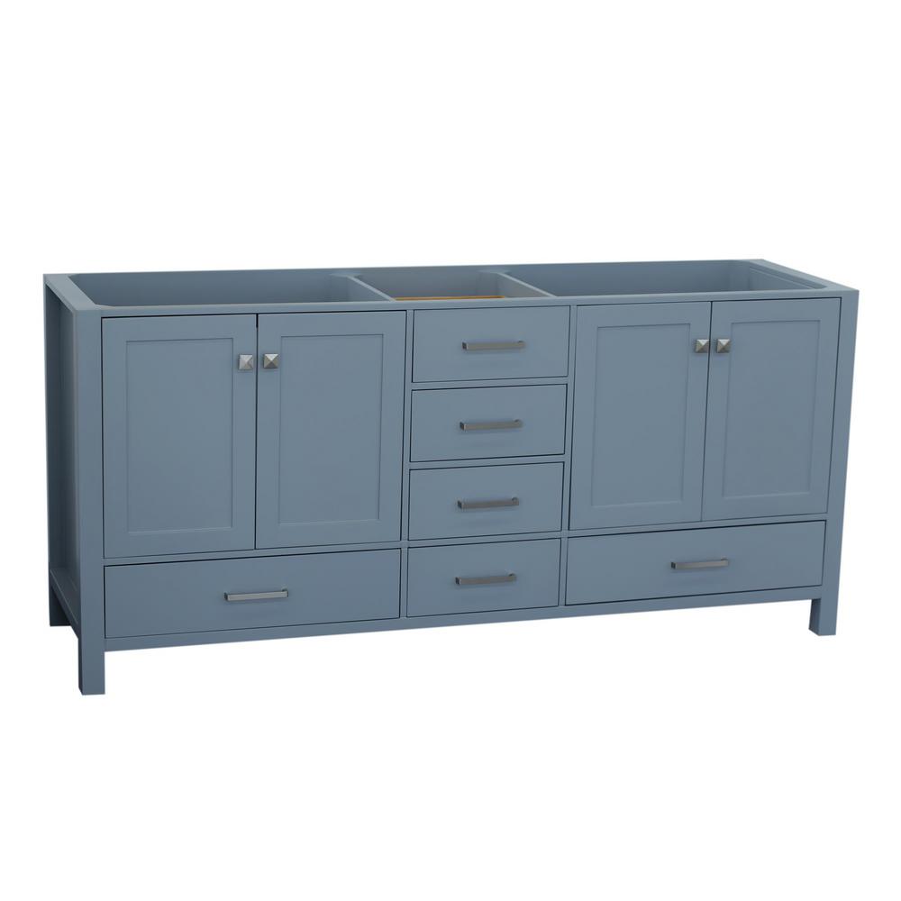 Ariel Cambridge 72 in. W Vanity Cabinet Only in Grey