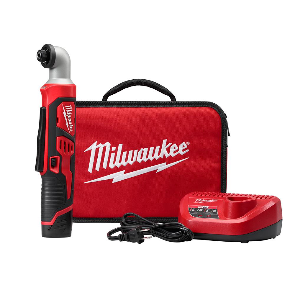 Milwaukee M12 12Volt LithiumIon Cordless 1/4 in. Right Angle Hex