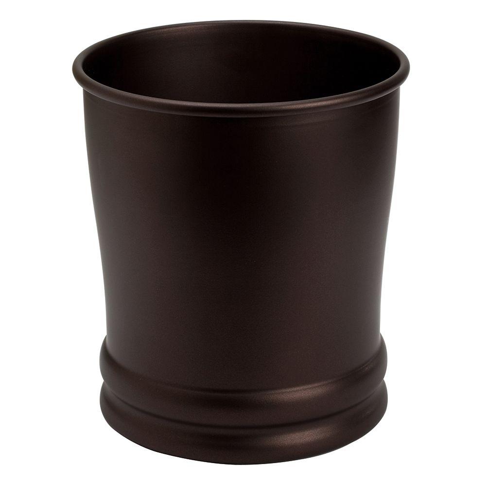 Waste Baskets Bathroom Decor The Home Depot Olivia Waste Can In Bronze
