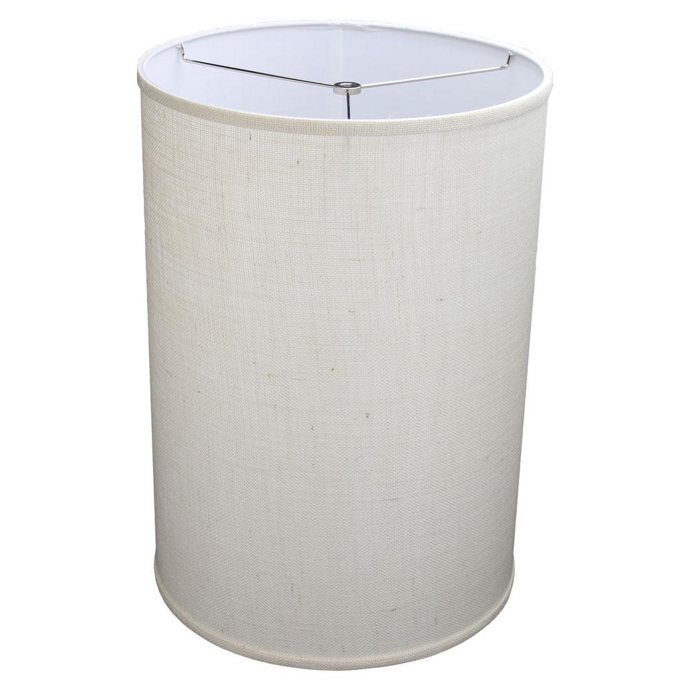 Fenchelshades Com 14 In Top Diameter X Bottom 20 14 In Top Diameter X Bottom 20 Height Burlap Off White Drum Lamp Shade