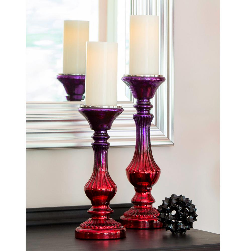 River Of Goods Poetic Wander By Tracy Porter Purple And Red River Of Goods Poetic Wander By Tracy Porter Purple And Red Mercury Glass Candle Holders Set 2 15547 The Home Depot