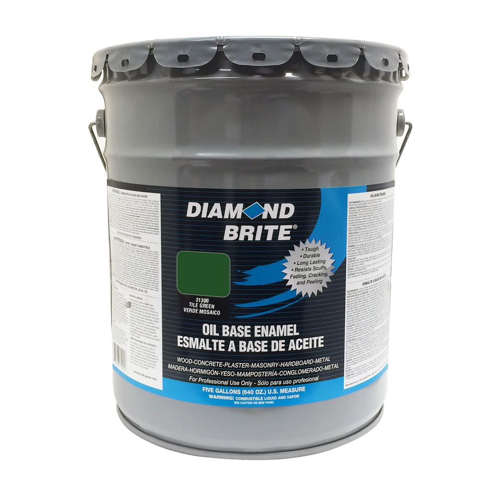Diamond Brite Paint 5 gal. Tile Green Oil Base Enamel