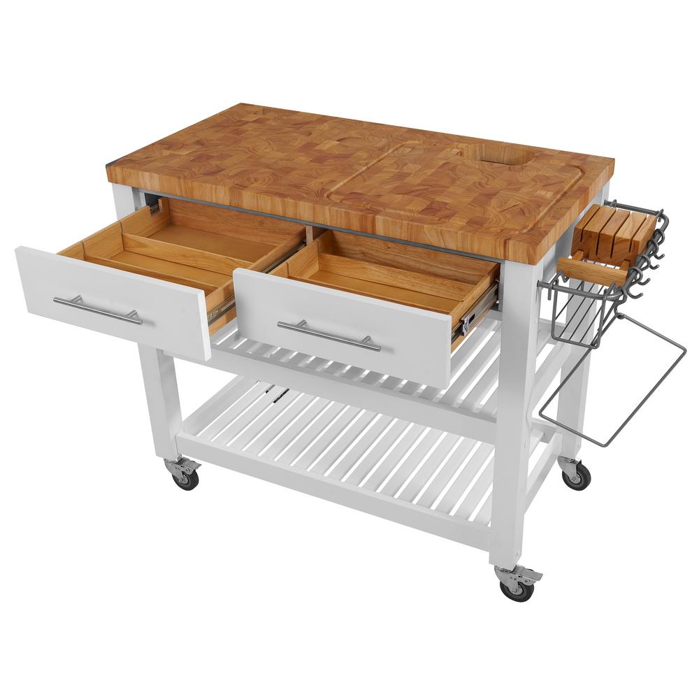 Chris And Pro Chef White Kitchen Cart With Chop Drop Chris Pro Chef White Kitchen Cart