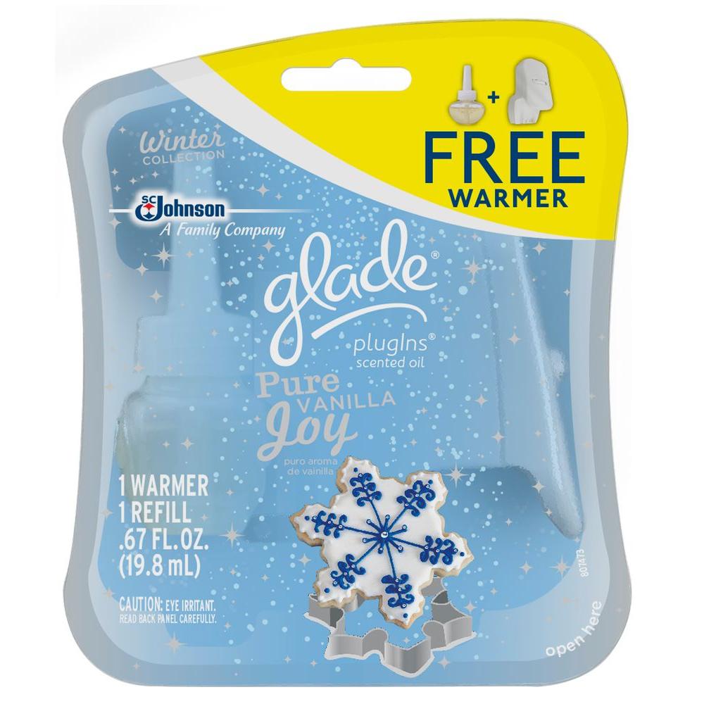 Glade PlugIns Winter Collection 0.67 oz. Pure Vanilla Joy Holiday